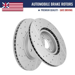 2PCS Front Drilled Disc Brake Rotors For Honda Pilot Acura MDX RLX ZDX