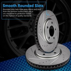Front And Rear Brake Ceramic Pads & Rotors Kit For Honda Odyssey 2005-2010 3.5L