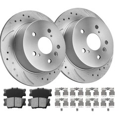 11.1in Rear Brake Rotors Ceramic Brake Pads Kits fits TOYOTA CAMRY AVALON 5LUGS