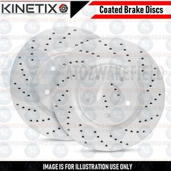 FOR CITROEN DS4 1.6 THP 2015- FRONT CROSS DRILLED PERFORMANCE BRAKE DISCS 340mm