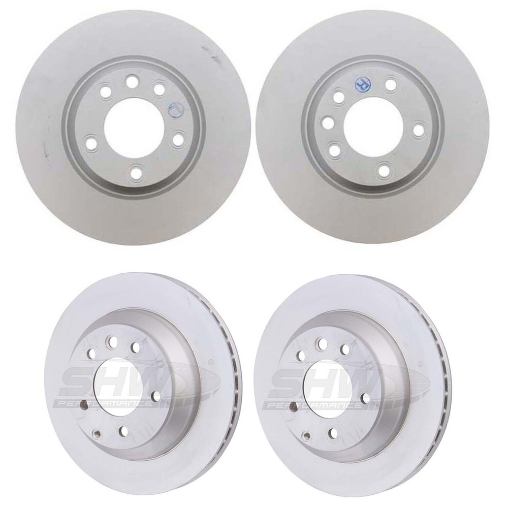 SHW Performance OEM Front and Rear Brake Disc Rotors Kit for Cayenne Touareg Q7