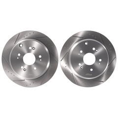 Rear Drilled Slotted Brake Rotors Ceramic Pads for Honda CR-V 2005-2016 5 Lug