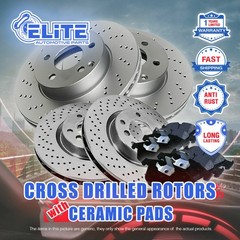 F+R Rotors & Pads for 2001-2007 Chevy Silverado 1500HD w/2 Wheel Steering 8 lugs