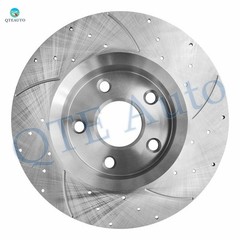 Front 302mm Drilled Slotted Brake Disc Rotors For 2018 Jeep Wrangler JK