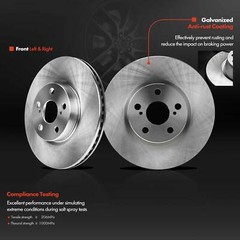 Disc Rotors and Ceramic Brake Pads for Toyota Corolla 09-19 Pontiac Scion Front