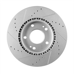 Front Slotted Drilled Brake Rotors Discs For KIA FORTE5 2014 – 2018 2019 EX LX S