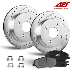 Front Zinc Drill/Slot Brake Rotors + Ceramic Pads for Scion xB 2004-2006