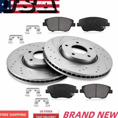 11.1″ Front Drilled Rotors + Ceramic Pads for 2006 Honda Accord Acura Civic CSX