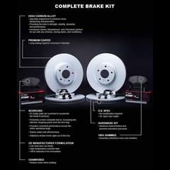 R1 Concepts Wduh2 76064 R1 Brake Rotors Carbon Coated W Optimum Oe Pads