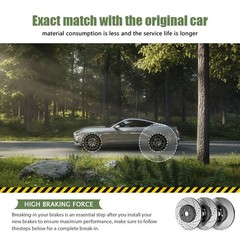 Front Drilled Rotors Brake Pads for 2008 – 2012 Dodge Nitro Jeep Liberty