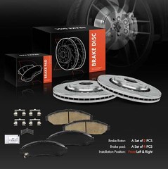 Front Drilled Brake Rotors &Ceramic Brake Pads for Honda Pilot Acura MDX 17-2020