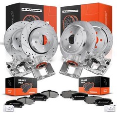 A-Premium 16x Front & Rear Drilled Brake Rotor & Pad+Caliper for Dodge Nitro 11