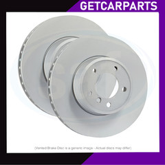 Front Vented Brake Discs Pair 258mm Fits Ford Fiesta Mk7 2008 – 2017 1.0 – 1.6
