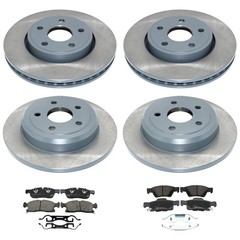DuraGo Front Rear Brake Rotors TRW Ceramic Pads Kit for Durango Grand Cherokee
