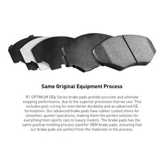 R1 Concepts Wduh2 03075 R1 Brake Rotors Carbon Coated W Optimum Oe Pads