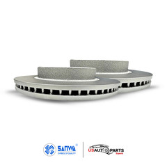 SANWA SET OF 2 FRONT BRAKE ROTOR VENTED & GEOMET 305 mm FOR FORD 2002-2005 4.0L
