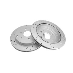 Front & Rear Drilled Rotors+Brake Pads for 2007 – 2016 Chevy Traverse GMC Acadia