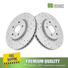 Front Drilled Slotted Brake Rotors for Chevy Malibu Impala Equinox