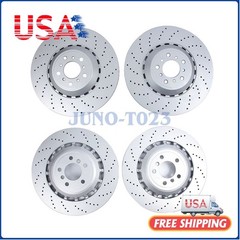 4xFor BMW M5 M6 F06 F10 F12 F13 Front&Rear Vented&Drilled Brake Disc Rotors