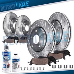 Front Rear Drilled Slotted Rotors Brake Pads kit for 2009 – 2012 Hyundai Elantra