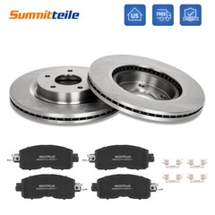 Front Disc Brake Rotors & Ceramic Brake Pads For 2013-2023 Nissan Altima 296mm