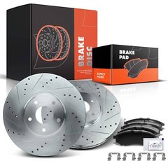 New Front Disc Brake Rotor & Ceramic Pads for Infiniti G35 QX50 M35h Nissan 350Z