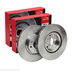 2x APEC Front Brake Discs For FIAT PUNTO (199_) 1.4 Turbo Multi Air 2012-