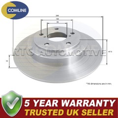 Comline Rear Brake Disc Fits Subaru Legacy 1998-2003 2.0 2.5 3.0 #1
