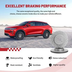 345mm Front & 320mm Rear Disc Brake Rotors for Ford Explorer Platinum 2020-2025