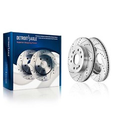 Front Rear Drilled Rotors Brake Pads for Chevy GMC Silverado Sierra 1500 Tahoe