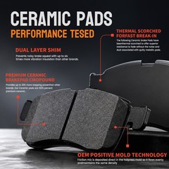 Rear Drilled Brake Rotors & Pads For Jeep Grand Cherokee Dodge Durango 2011-2020