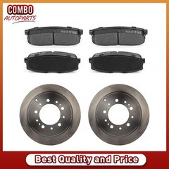 Rear Brake Rotors Ceramic Brake Pads for 2008 2009 2010 Toyota Land Cruiser
