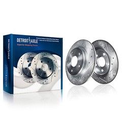 For 2001 – 2003 Highlander 4WD Front & Rear Drilled Rotors + Ceramic Brake Pads