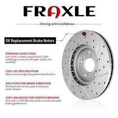 11.65″Front & 11.06″Rear Drilled Brake Rotor For 2006 2007 2008-2018 Toyota RAV4