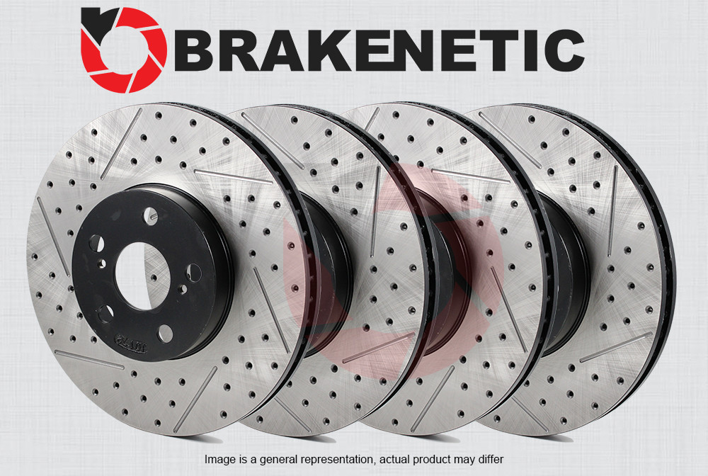 FRONT+REAR Premium Drilled Slotted Brake Disc Rotors TL w/BREMBO BPRS28992
