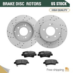 Rear Brake Rotors & Ceramic Pads For 2011-2017 Hyundai Azera Sonata Kia Optima