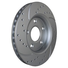 Bison Performance Set Front Drilled 302mm Brake Rotors for Chrysler Dodge Ram VW