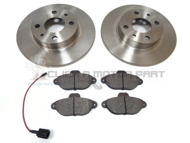 FIAT 500 1.2 SPORT POP LOUNGE 07-15 FRONT 2 BRAKE DISCS & PADS CHECK SOLID TYPE