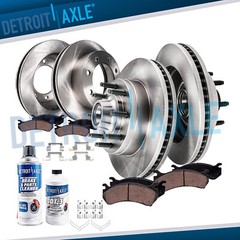 2WD SRW 1999-2001 2002 Ford F-250 F-350 SD Front Rear Brake Rotor + Ceramic Pads
