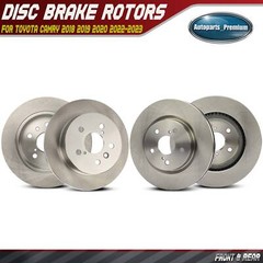 4Pcs Front & Rear Disc Brake Rotors for Toyota Camry 2018 2019 2020 2022-2023