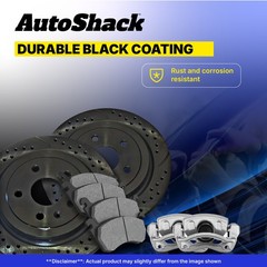 Front Drilled Slotted Brake Rotors Ceramic Pads Calipers for Scion, xB 2008-2015