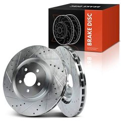 2pcs 355MM Front Drilled Brake Rotor for Ford Mustang 2007 2008 2009-2014 5-Lug