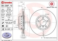 Brembo 09.C397.13 Brake Disc for BMW, BMW (Brilliance)