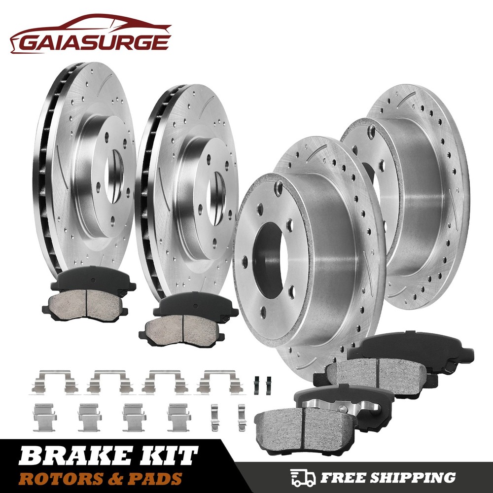 Front Rear Rotors Brakes Pads for 200 Sebring Avenger Caliber Compass Patriot