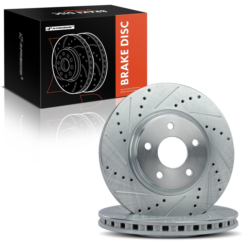 Front Drilled Brake Rotors for Chevrolet Cobalt Malibu Pontiac G6 Saturnc Aura