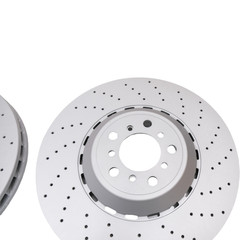 Front drilled brake disc rotor brake pad set for BMW M5 M6 F06 F10 F12 F13