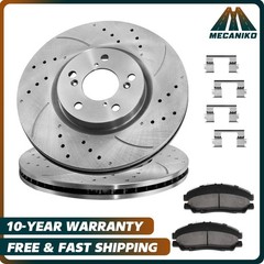 Front Drilled Brake Rotors Pads Kit for 2009 2010 2011 2012 – 2015 Honda Pilot