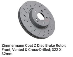 Zimmermann Front Disc Brake Rotor for Mercedes-Benz (400.3654.20)