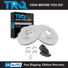 TRQ Front Ceramic Brake Pad & G-Coated Rotor Set for Honda Accord CL TL