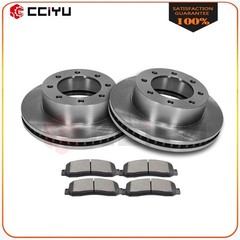 For 2008-2010 Ford F-250 Super Duty 6.4L Front Brake Rotors + Ceramic Pads